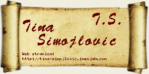 Tina Simojlović vizit kartica